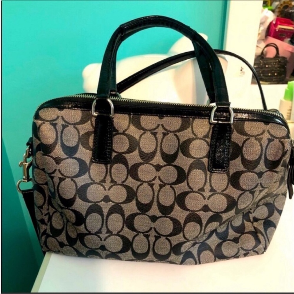 Coach Black and Gray Satchel - Picture 2 of 8